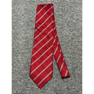 Burberry Of London Men's Red Blue Gold Stripped Woven Neck Tie 61"